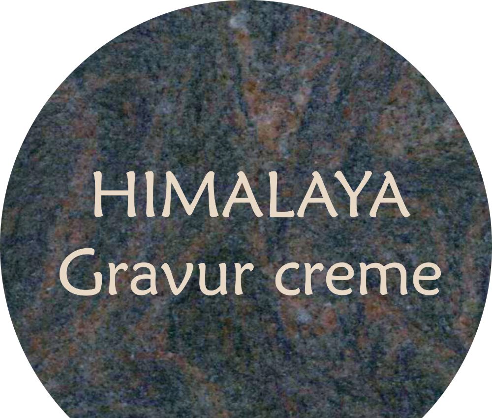 Granit Himalaya / Gravur creme